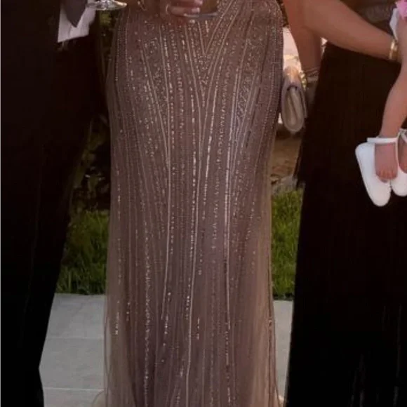 La Divine CC416 Dress Mocha/Champagne - Picture 10 of 13